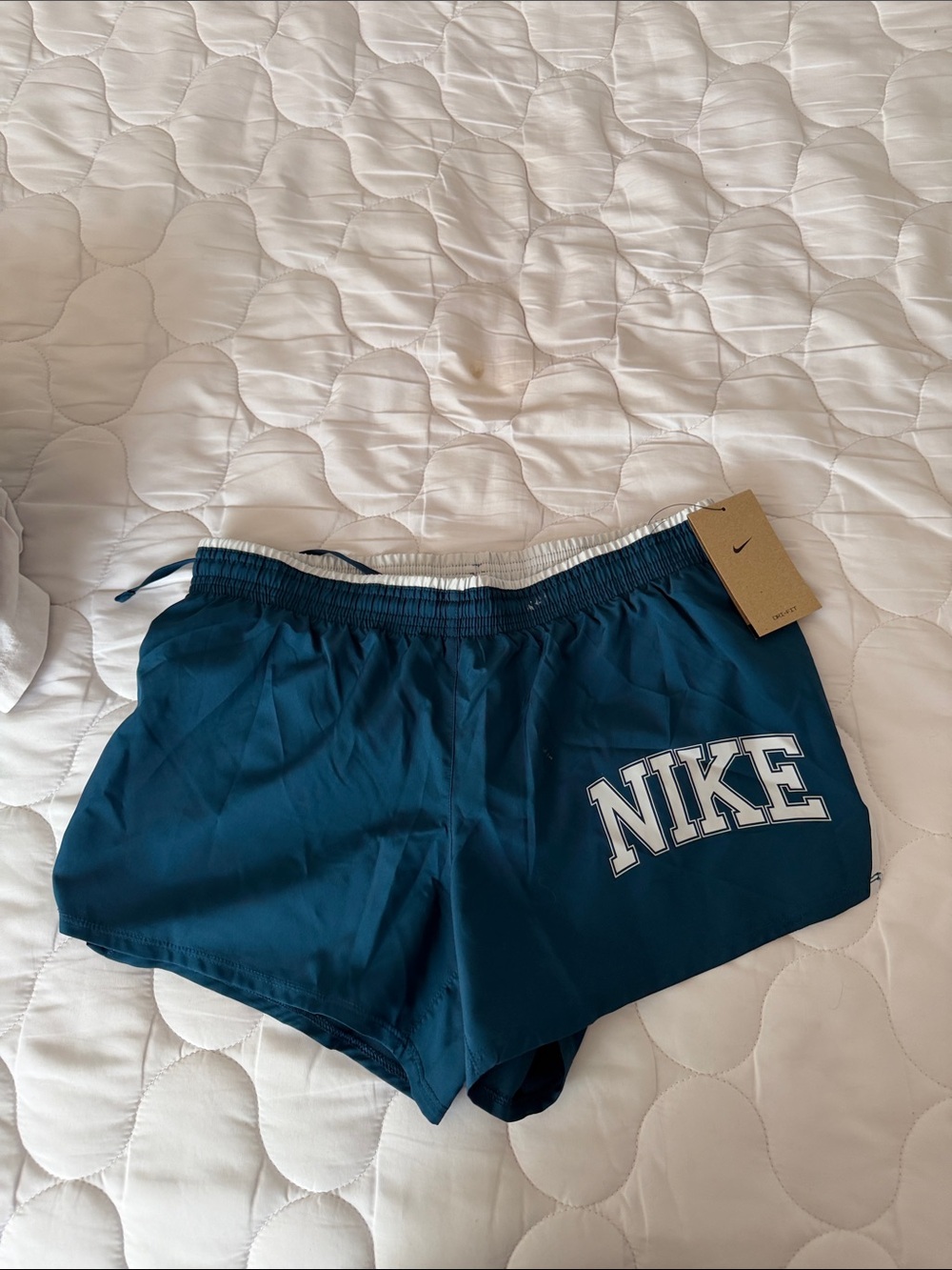 NWT Nike Women's Teal Blue Athletic Shorts with NIKE Logo